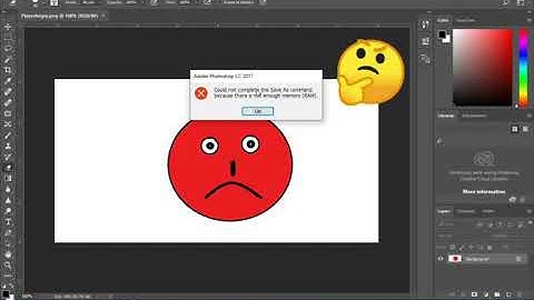 Fixe Error{Could not complete the save because there is not enough memory(RAM)} On photoshop.