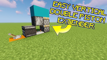 How To Make A Easy Vertical Double Piston Extender || Minecraft 1.16