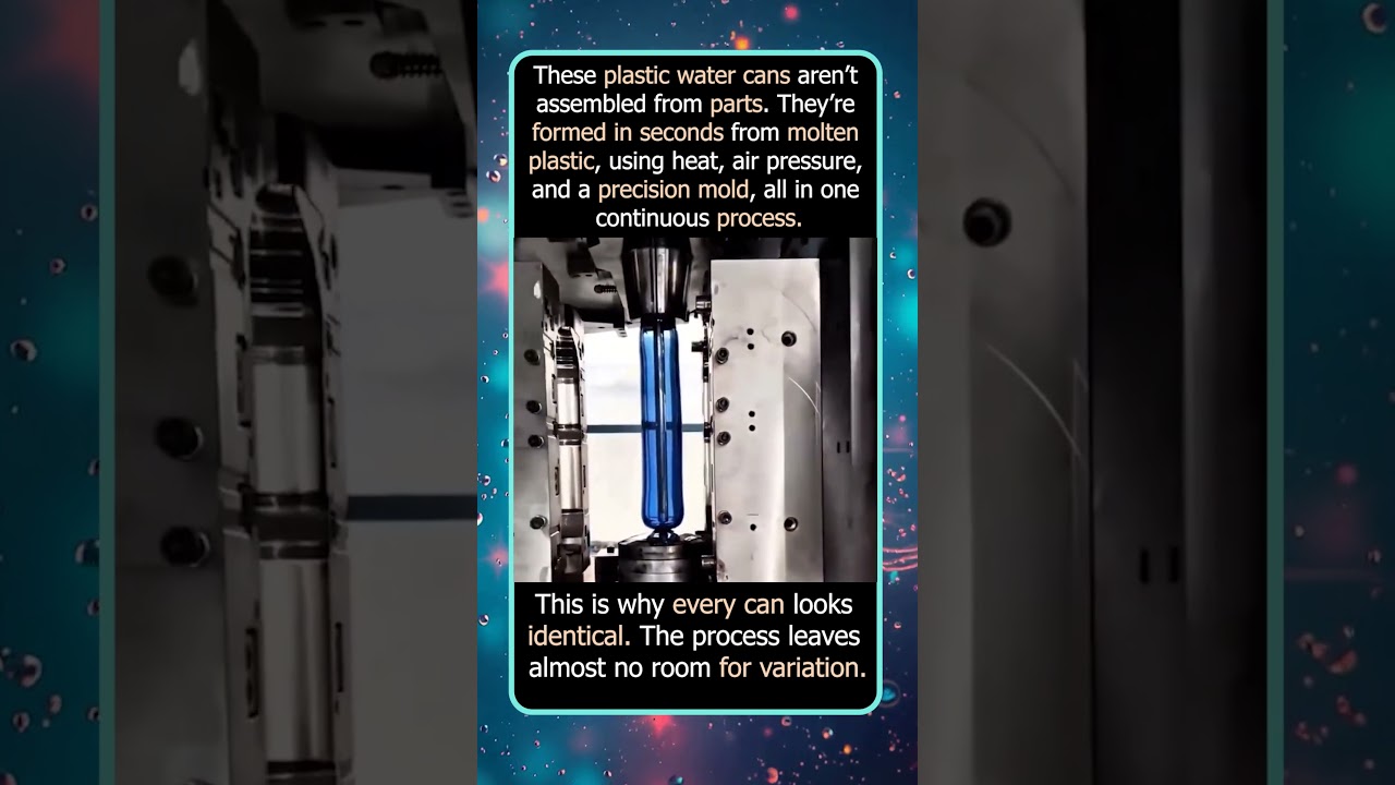 How Plastic Water Cans Are Made in Seconds
