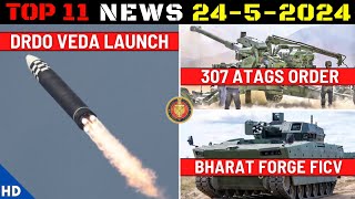 Indian Defence Updates Drdo Veda Launch307 Atags Orderbharat Forge Ficvnew Sabal-20 Uav