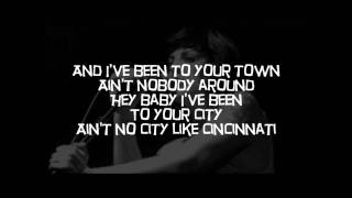 The Distillers - Cincinnati -  Lyrics on screen chords