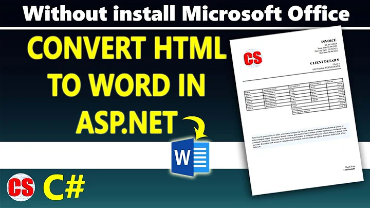 Convert HTML To Word in C# | Microsoft word document from HTML in c# | Open XML MIME