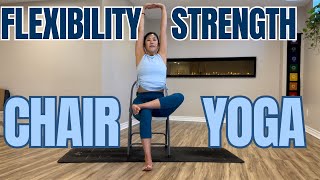 25 Minutes Chair Yoga For Strength & Flexibility || Full Body Best Results *Weight Loss