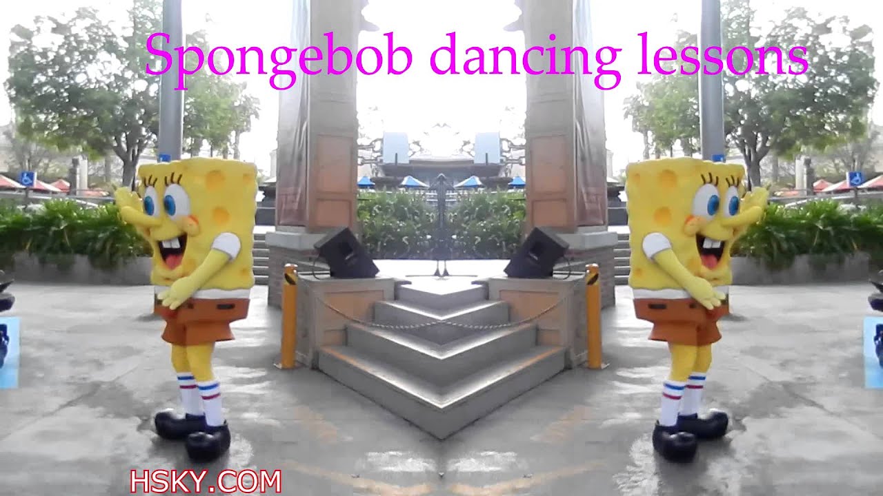 V#1 HSKY Spongebob Squarepants teaches you how to Dance @ Universal Studio 2014