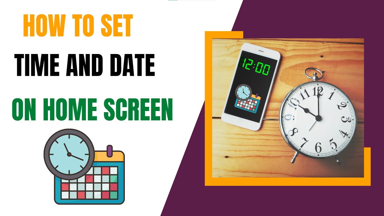 How To Set Time And Date On Home Screen Date And Time Widget Android