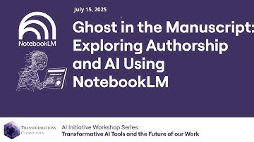 Ghost in the Manuscript: Exploring Authorship and AI Using NotebookLM