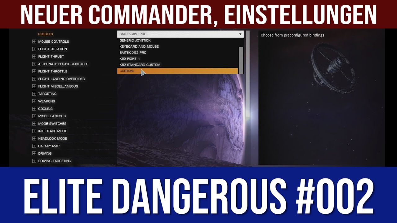 Elite Dangerous 002 Elite Start Tastaturbelegung Einstellungen Edprofiler Keybindings Drucken Youtube