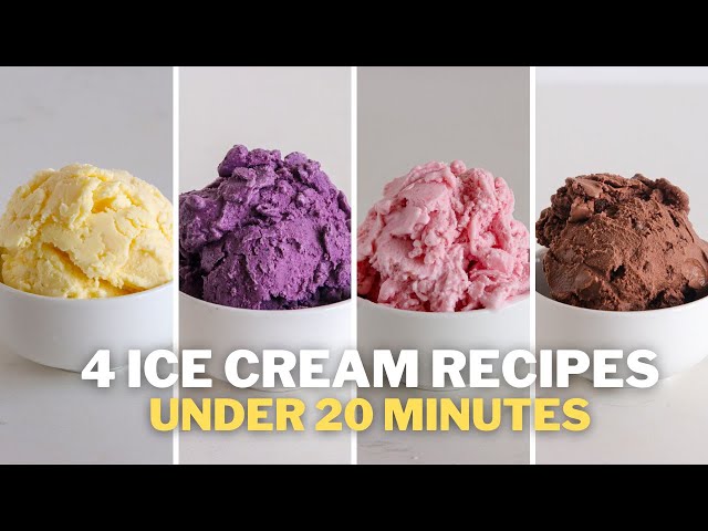 4 Easy Ice Cream Recipes Under 20 Minutes YouTube