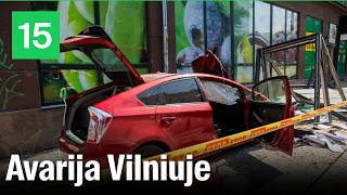 Vilniaus centre Toyota Prius įsirėžė į stotelę