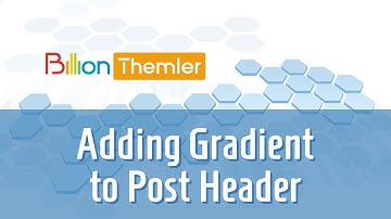 How to add gradient to Post Header