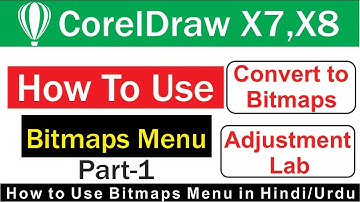 How to use Bitmaps Menu in CorelDraw X7 in Hindi/Urdu