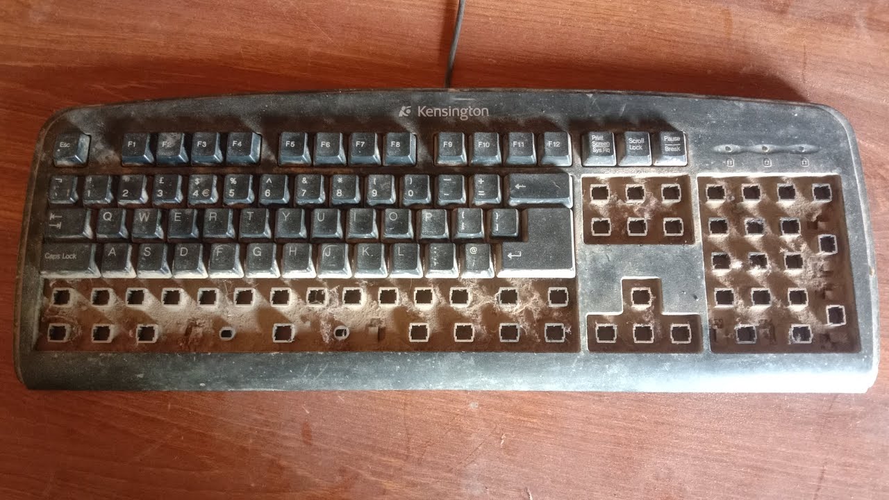 cleaning the dirtiest keyboard ever ASMR - YouTube