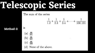 How to find Sum of Telescopic Series || TIFR-2010(mathematics).