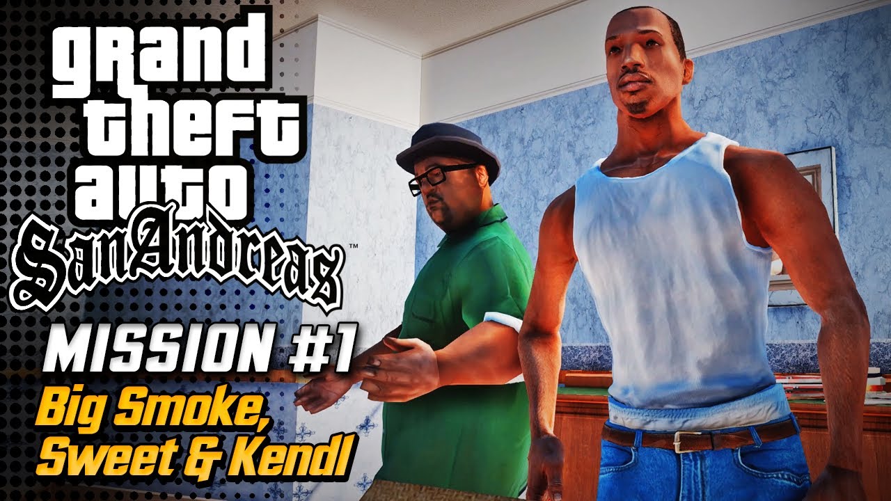 GTA San Andreas - iPad Walkthrough - Intro & Mission #1 - Big Smoke, Sweet  & Kendl (HD) 