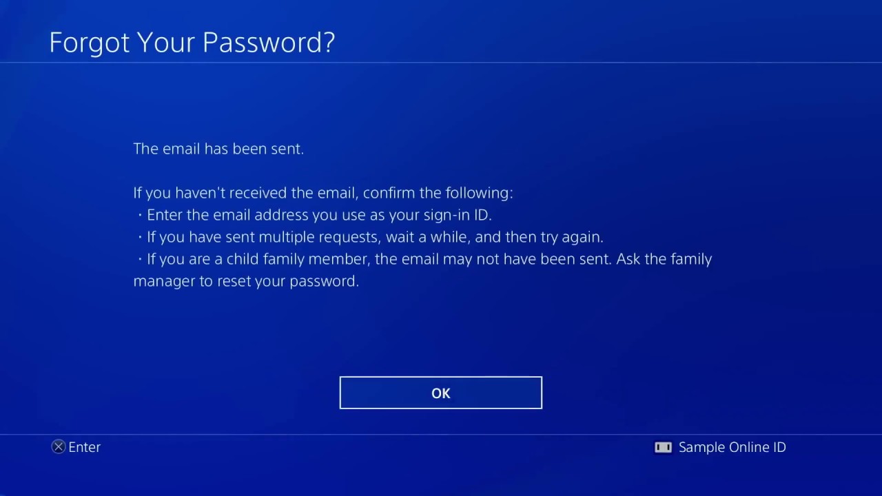 THIS HOW YOU RESET YOUR PASSWORD ON PS4