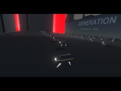 Genetic algorithm learns to walk