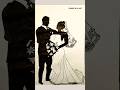 Wedding Couple Easy  Drawing | Couple Shadow Drawing #afreenaliaart #art #drawing #ajr #couple