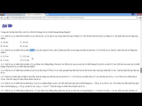 Video [VẬT LÝ 10] Chương 2. Bài 12 Lực đàn hồi lò xo. Định... - YouTube