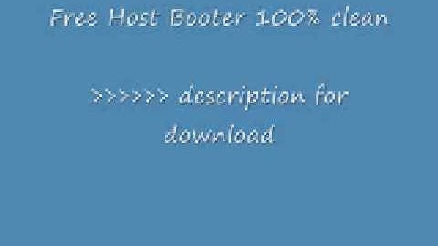 host booter works and clean