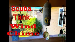 Scuba tank wind chime