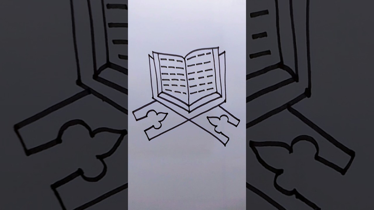 Al Quran drawing from 4 dots📖