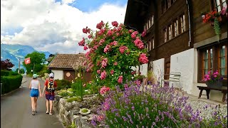 Мирная прогулка в швейцарской деревне Изельтвальд, Швейцария 🇨🇭Swiss Mountain View