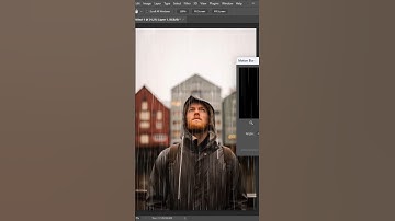Rain Effect - short tutorial in photoshop #shorts