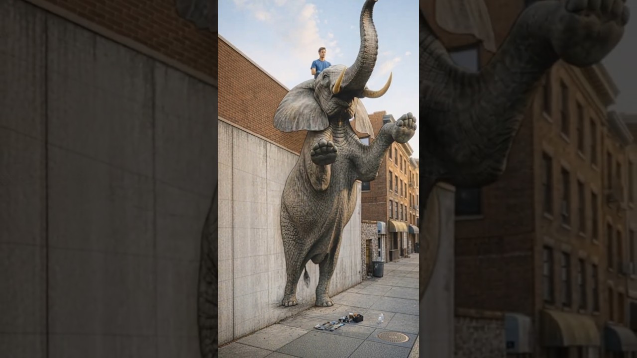 When Art Comes Alive 🐘✨#art