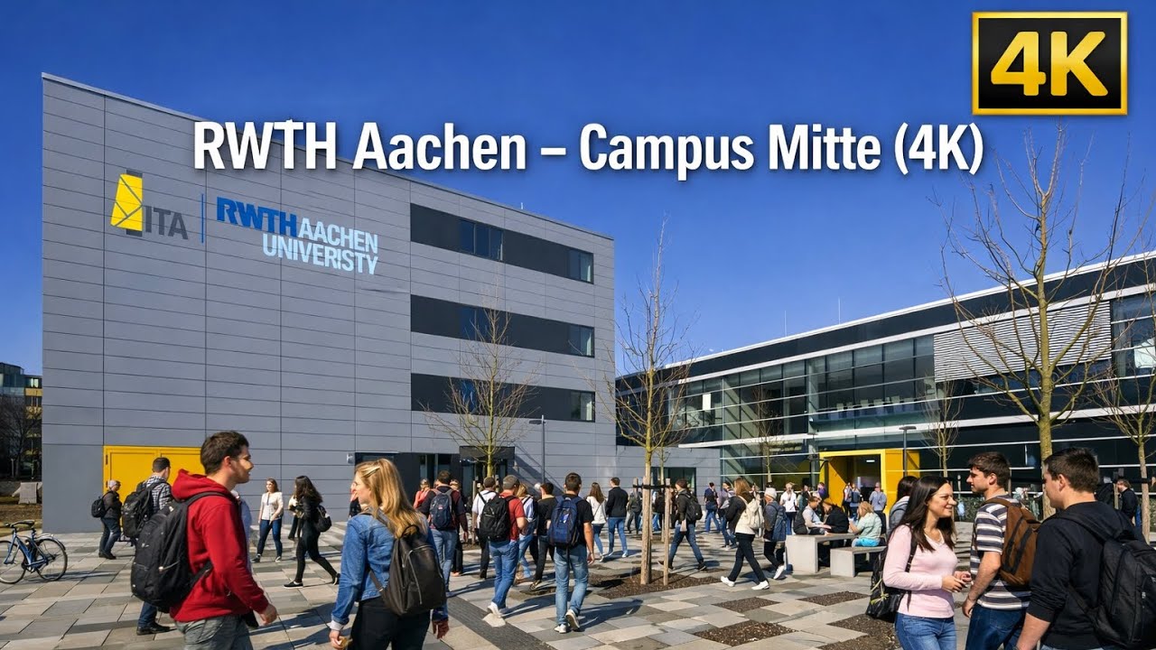 POV Walk Around RWTH Aachen University Germany 🇩🇪 | Campus Mitte ...