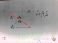 Using SSS, SAS, ASA, AAS, and HL to prove two triangles are congruent