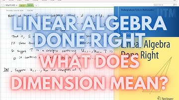 (2.C) Linear Algebra Done Right: Dimension