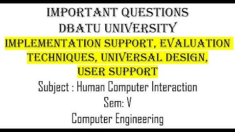 Human Computer Interaction Chapter 3 Important Questions DBATU HCI Sem 5 Computer Engineering