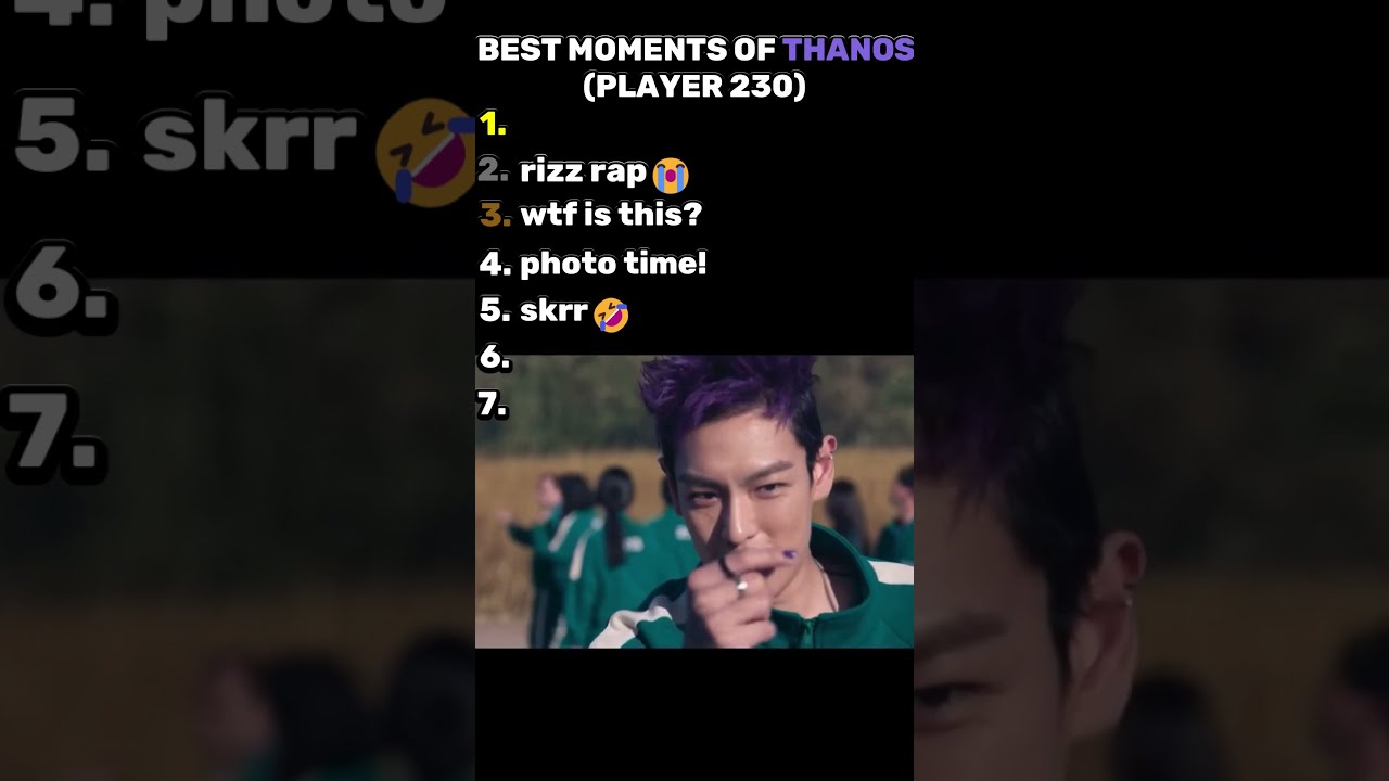 Funniest Thanos Player 230 Moments Squidgame Funny Tiktok Ranking