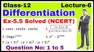 Mathematics class 12 Exercise 5.5 Solved NCERT | B K jaiswal Sir