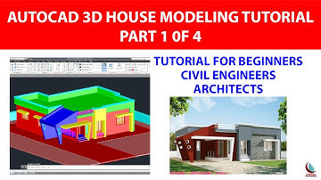AutoCAD 3D House Modeling Tutorial for Beginners - Part 1 of 4