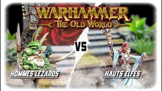 Warhammer The Old World - Hommes Lézards Vs Hauts Elfes - Rapport de Bataille #02