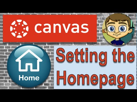 Canvas LMS Tutorial - Setting the Homepage