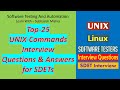 Top 25 UNIX commands Interview Questions and Answers for Software Testing professionals