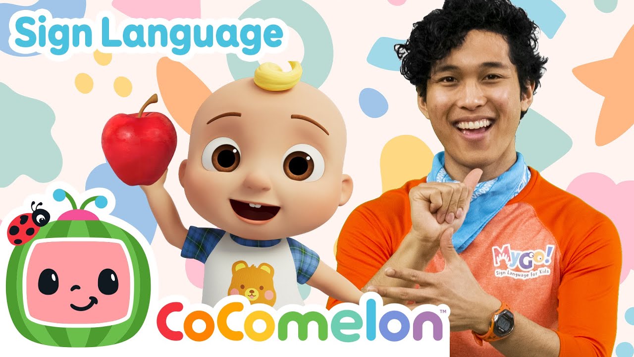 Apples and Bananas 🍎🍌 | CoComelon with ASL | 🖐️ Sign Language for Babies 🖐️