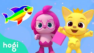 Hogi and Baby Shark Learn Colors \& Sing Along | +Compilation | Nursery Rhymes | Hogi Kids Song