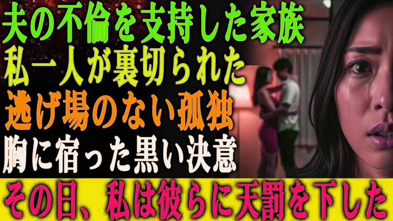 家族全員が夫の不倫を支持した。 だから私は、彼らに天罰を下した。