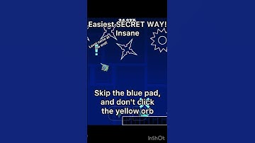 Free INSANE LEVEL!!!!! (Easy secret way) #geometrydash #gd #shorts
