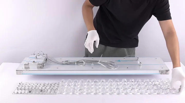 7PM Modern Rectangle K9 Crystal Chandelier Install