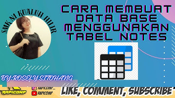 CARA MEMBUAT APLIKASI DATABASE DENGAN MENGGUNAKAN APLIKASI TABEL NOTE BY.ROSELI BR.SITOHANG LABURA