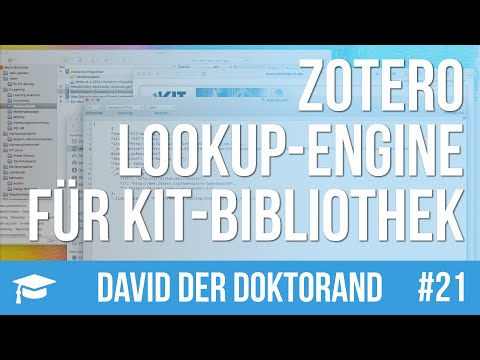 David der Doktorand #21 - Zotero LookUp Engine für KIT Bibliothek