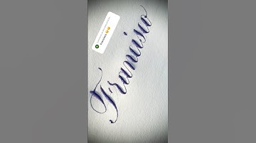 Copperplate calligraphy , how I write your name #francisco