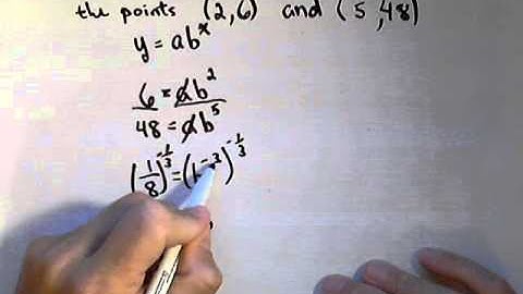 Finding an Exponential Function Through 2 Points