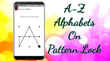 A-Z Alphabets on Pattern Lock  [All Alphabets]