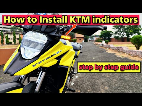 How To Install Ktm Led Indicators In Suzuki V strom 250 | Step By Step Full Tutorial Video