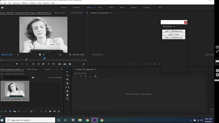 Download YouTube video directly into Premiere Pro (Windows)